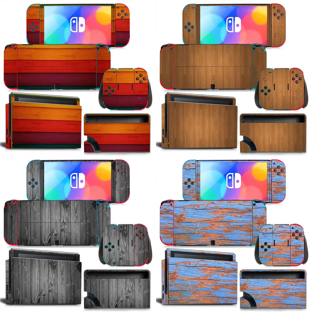 Console Skin Wrap - For Nintendo Switch OLED Wood Grain