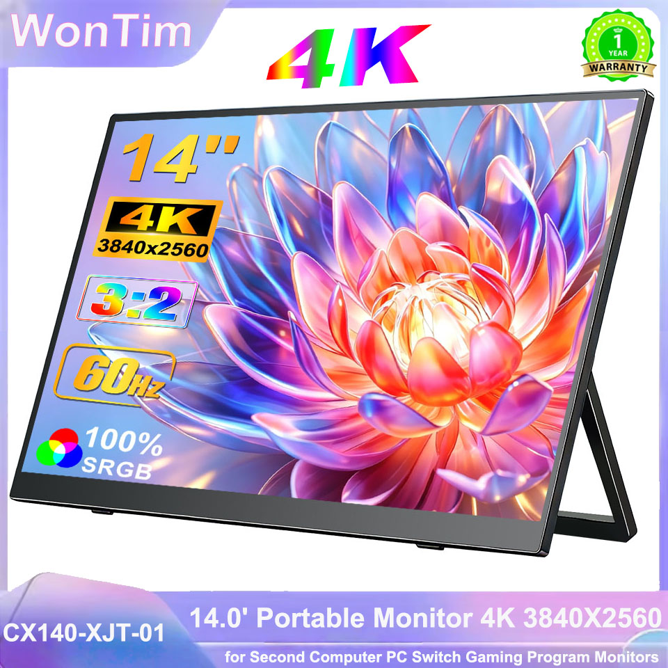 Gaming Console Connect With Phone - WonTim 14' 4K Portable Monitor 3840x2560