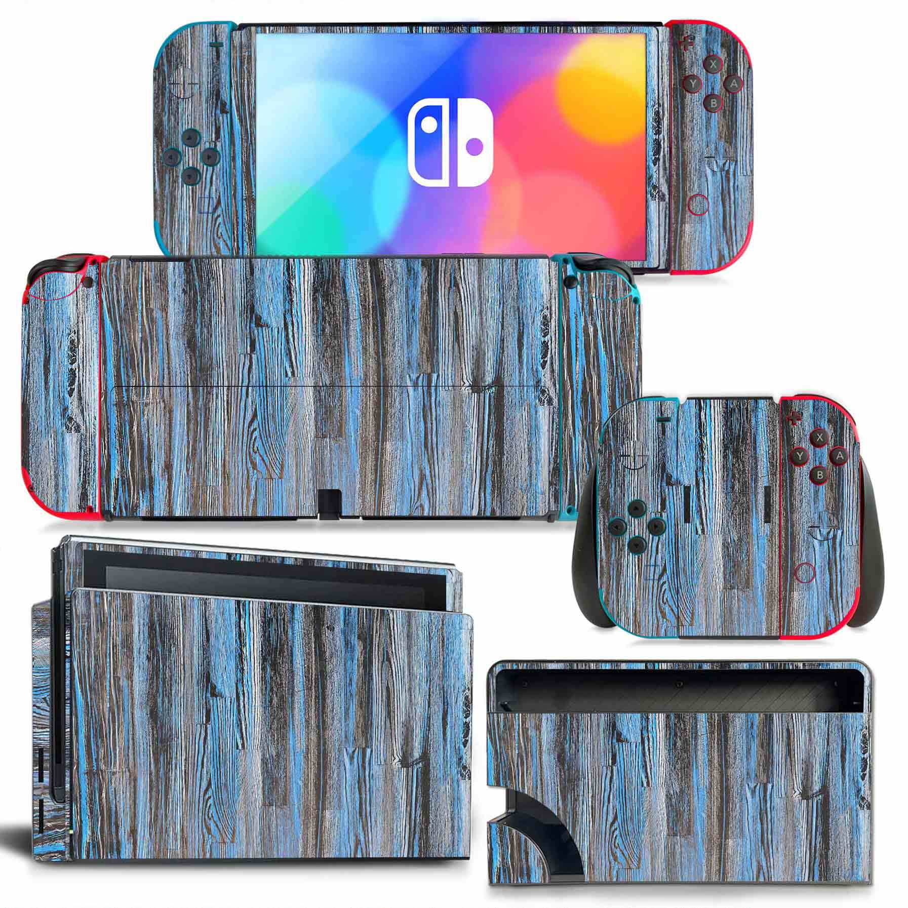 For Nintendo Switch OLED Wood  - đánh giá và giá Console Skin Wrap