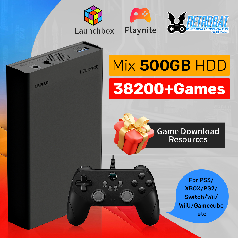 500GB Gaming HDD Retrobat & La - đánh giá và giá Gaming Console Os