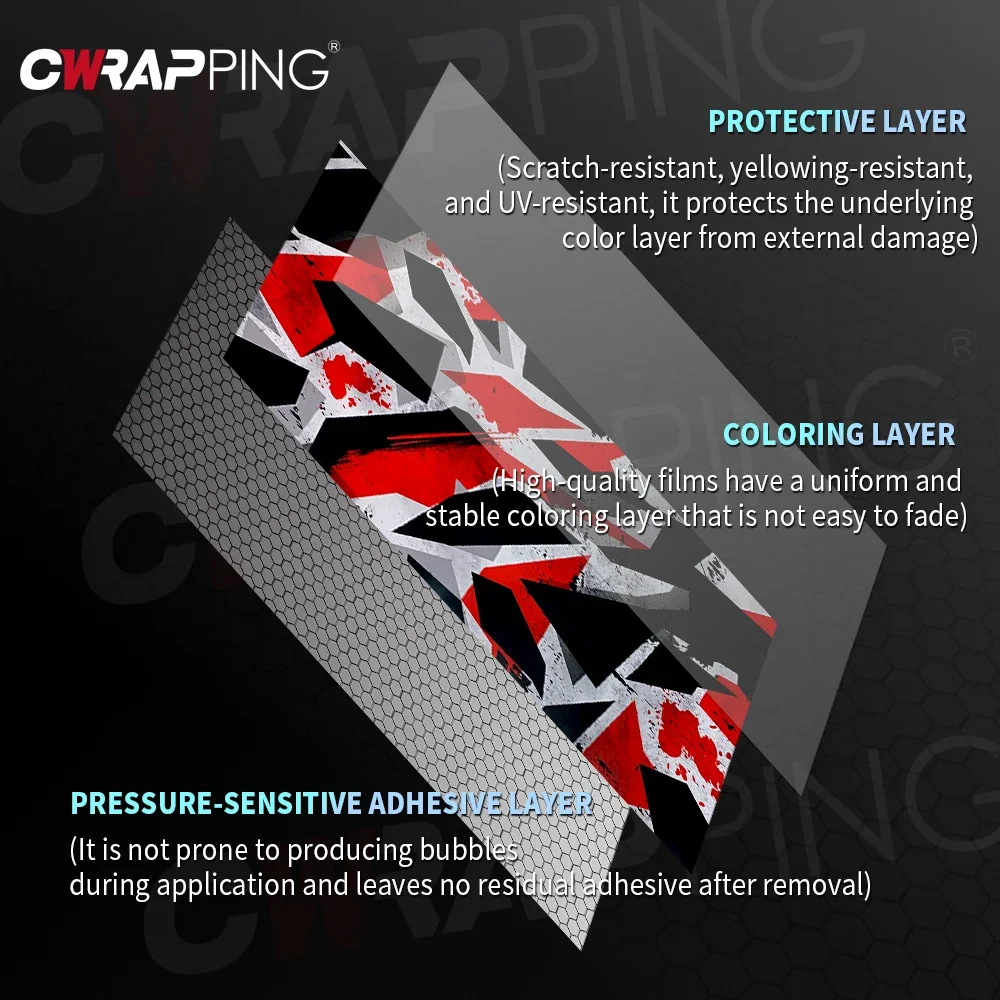 Geometric Camo Car Vinyl Wrap  - đánh giá và giá Console Skin Wrap
