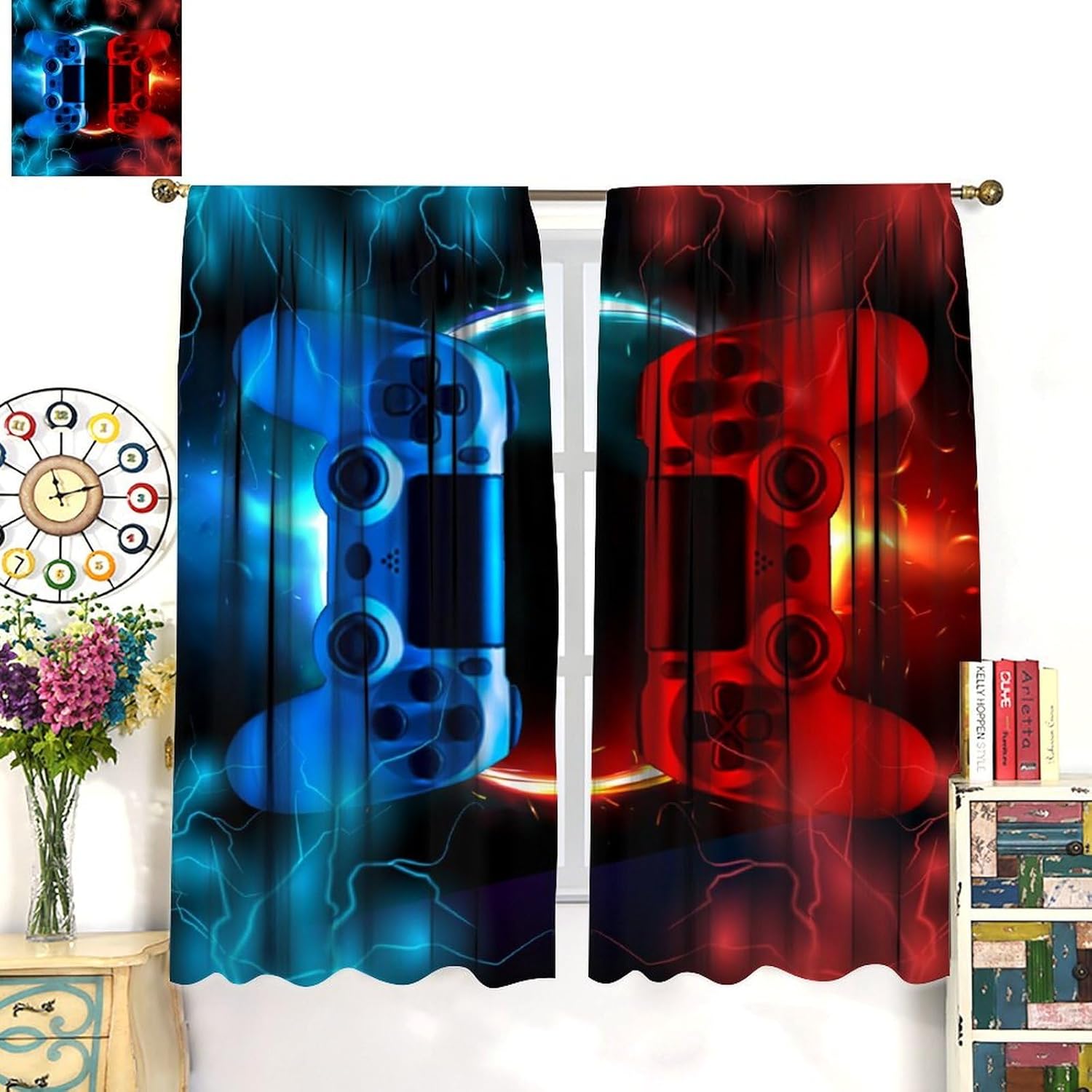 Gaming Curtain Blue Red Arcade - đánh giá và giá Gaming Console Youtube