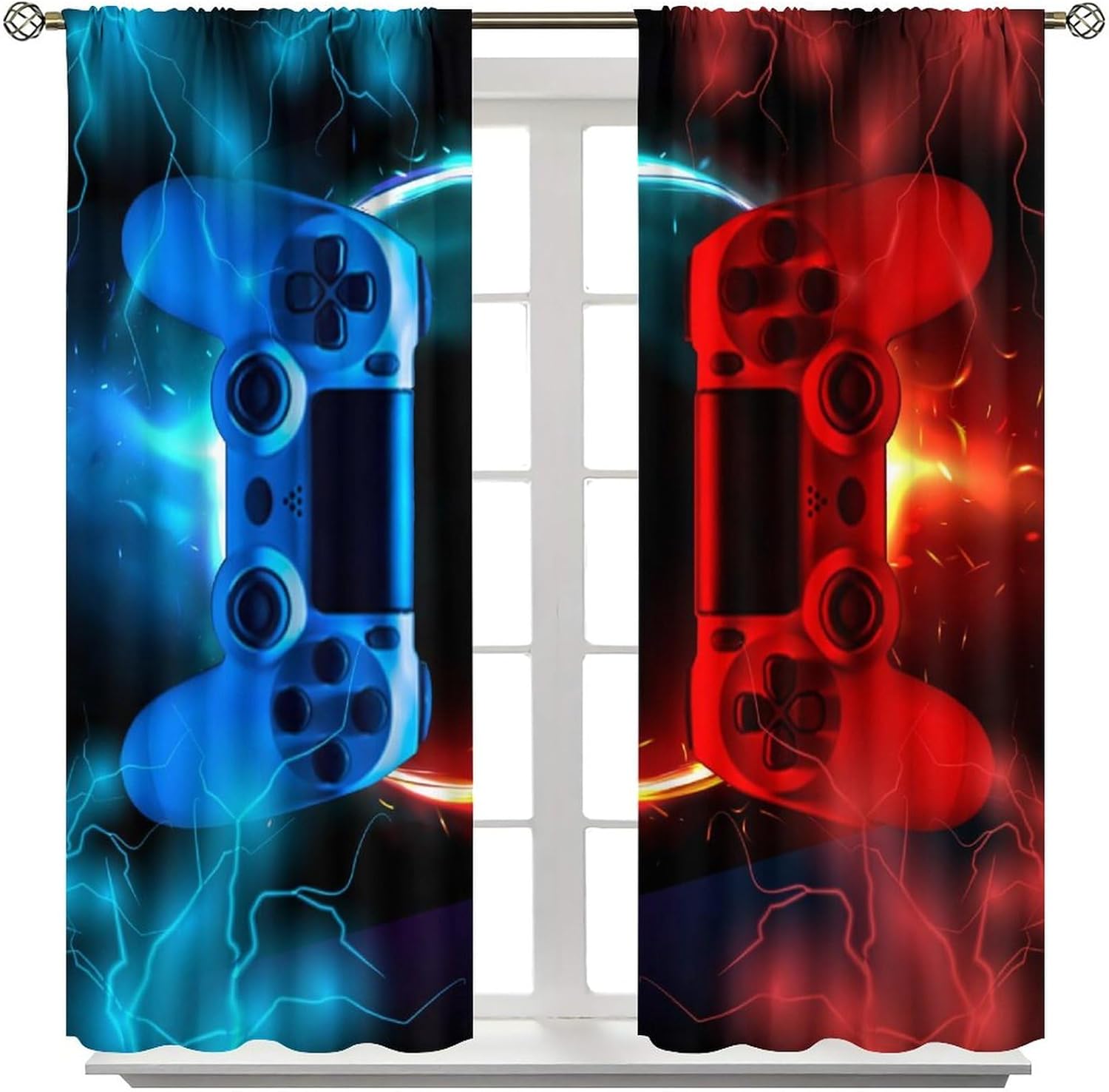 Gaming Curtain Blue Red Arcade - đánh giá và giá Gaming Console Youtube